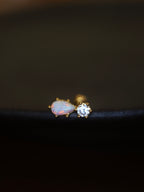Aura Teardrop Opal Stud 925 silver earrings