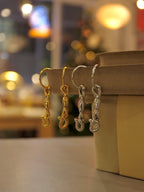 Drop knot twisted earrings