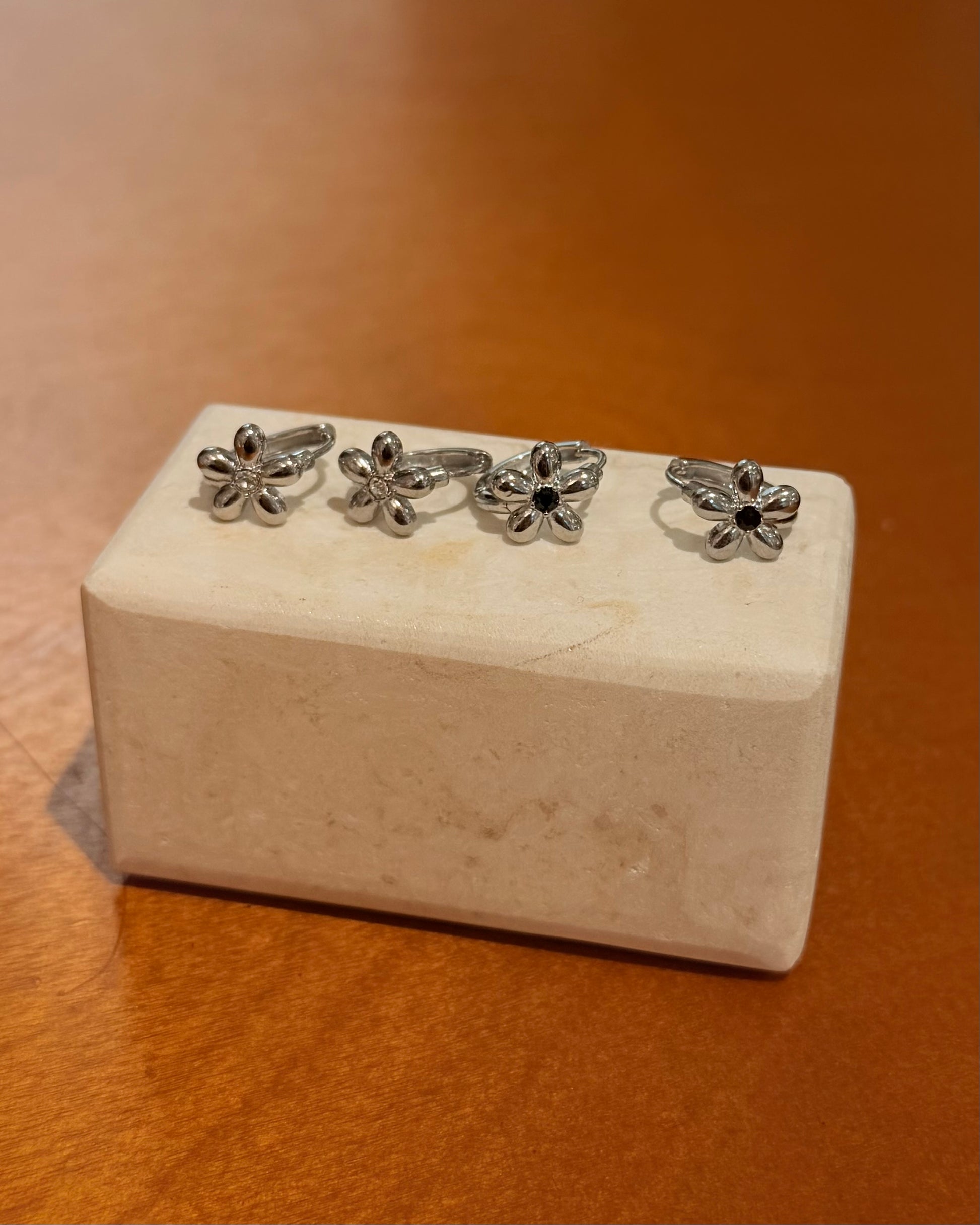 Floral Whisper Stainless Steel Earrings