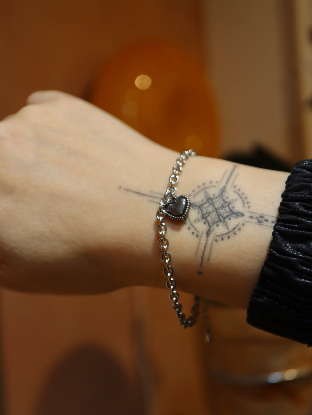 Chain pendant heart stainless steel bracelet