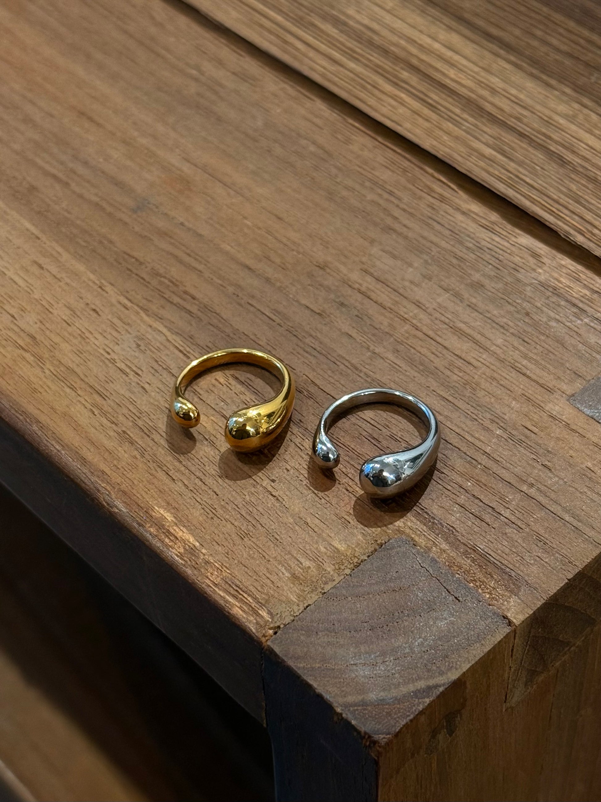 Duo unisex adjustable stainless steel ring