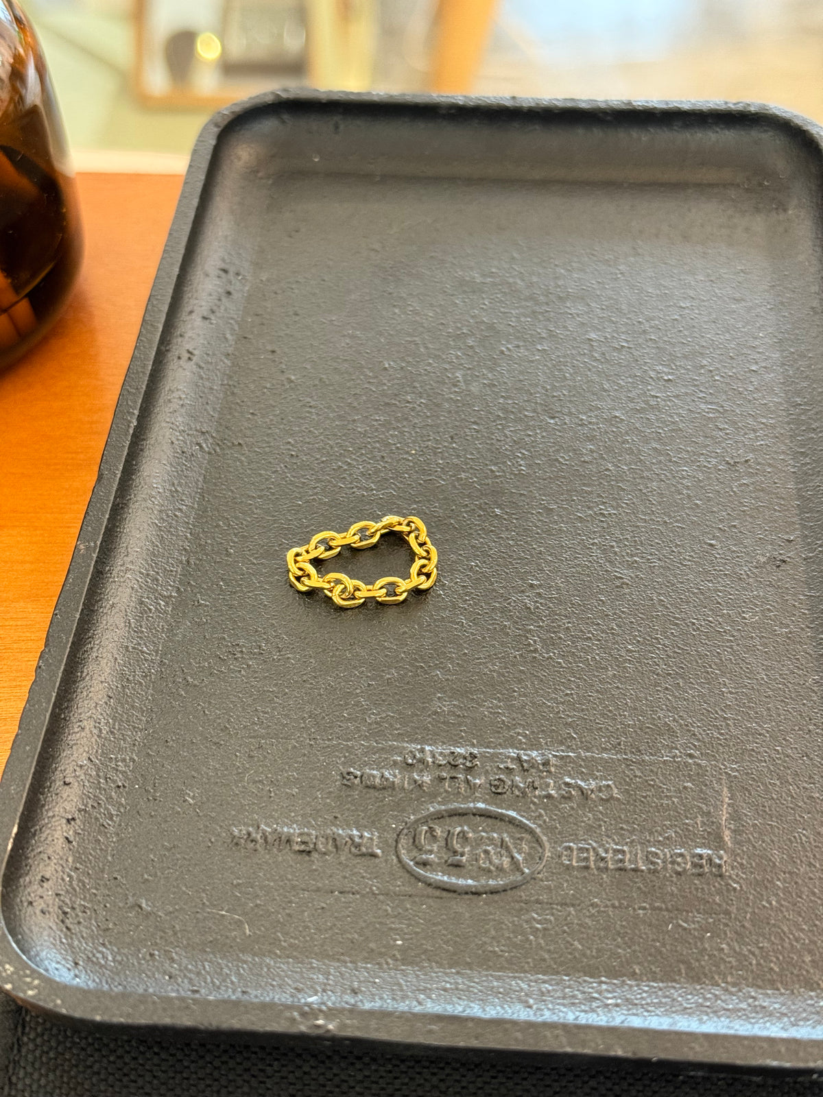 Chain link stainless steel ring