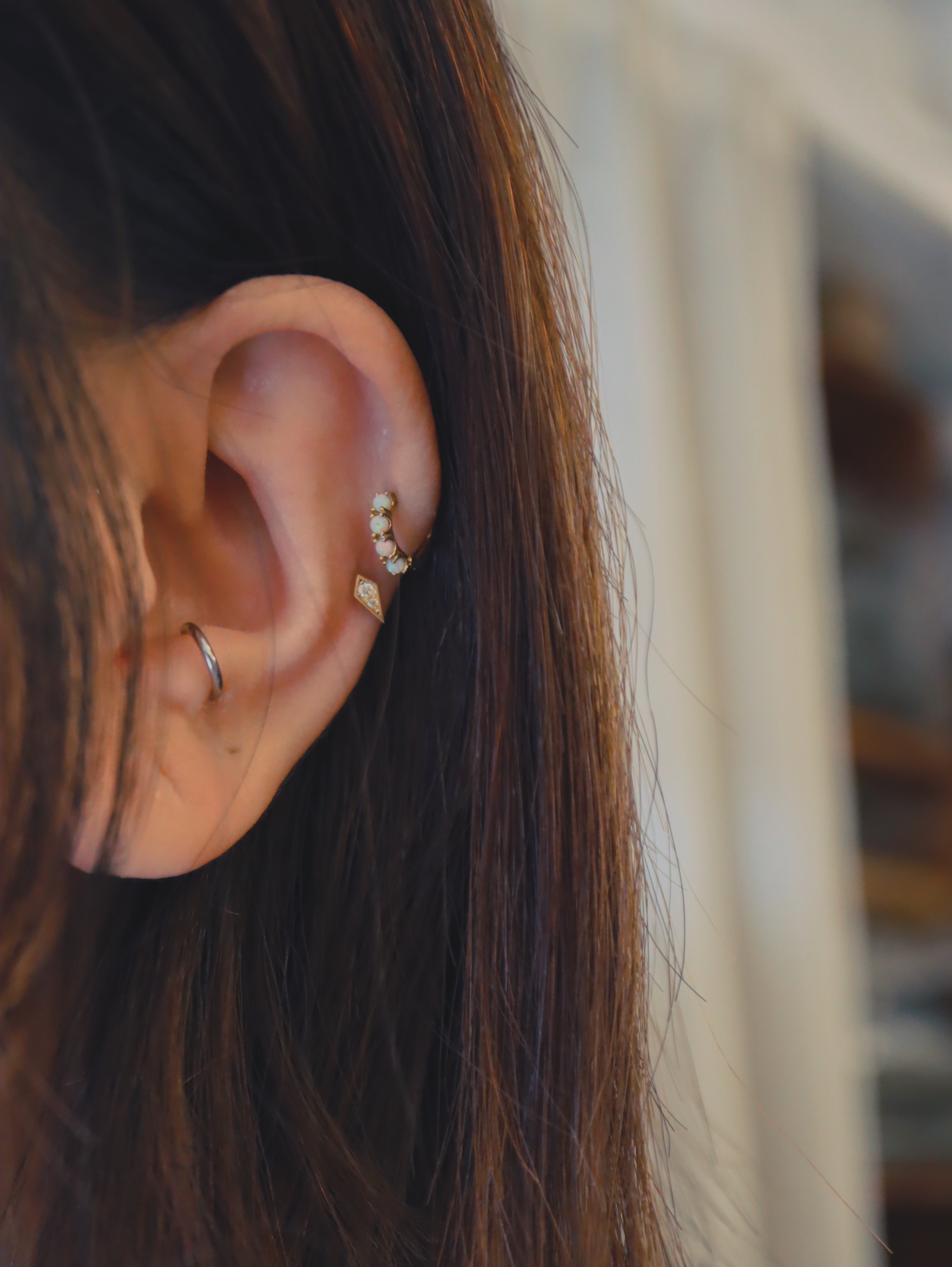 Kite cz flat back s925 piercing (1pc)
