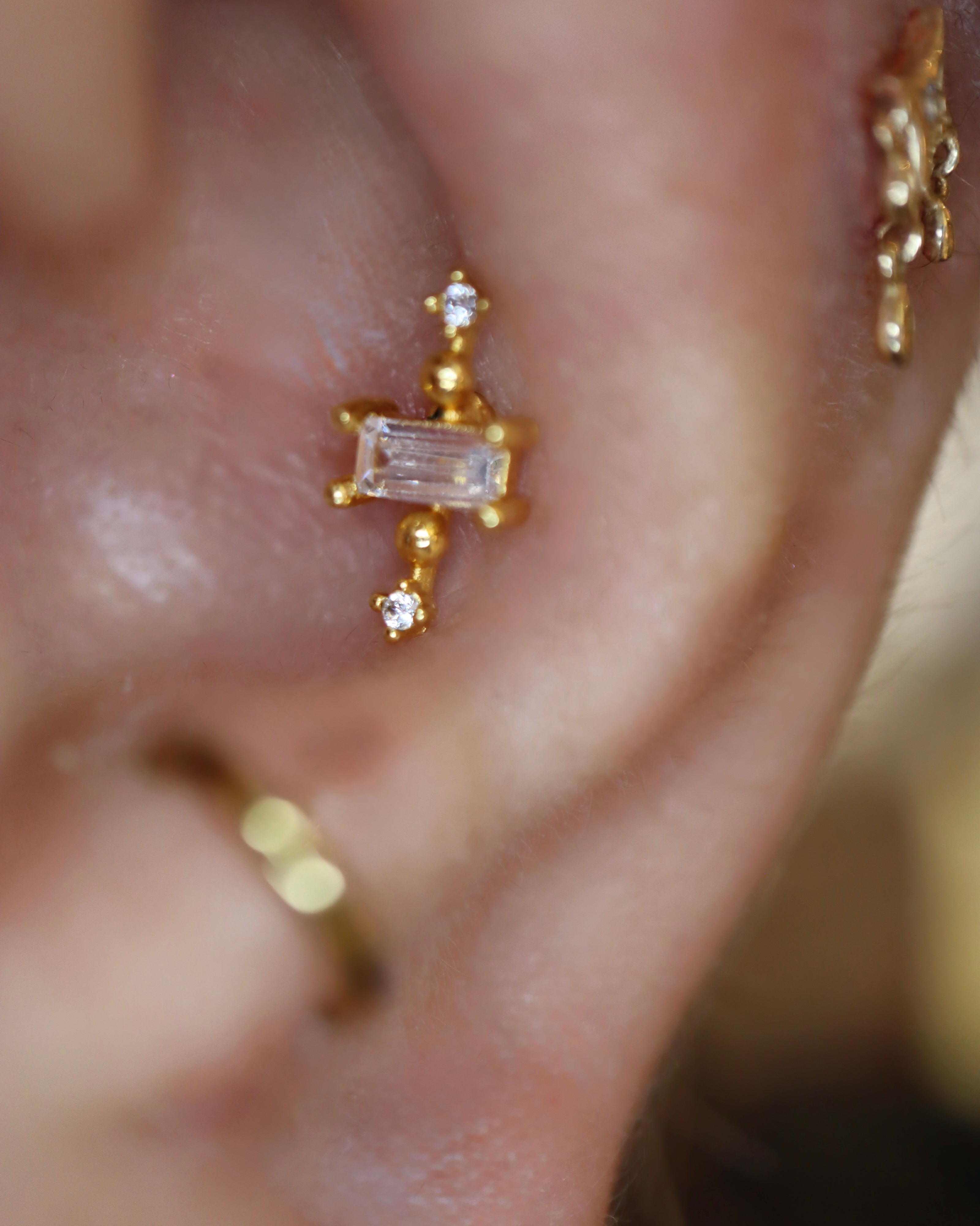 Orb cz Surgical Steel Stud Piercing (1pc)