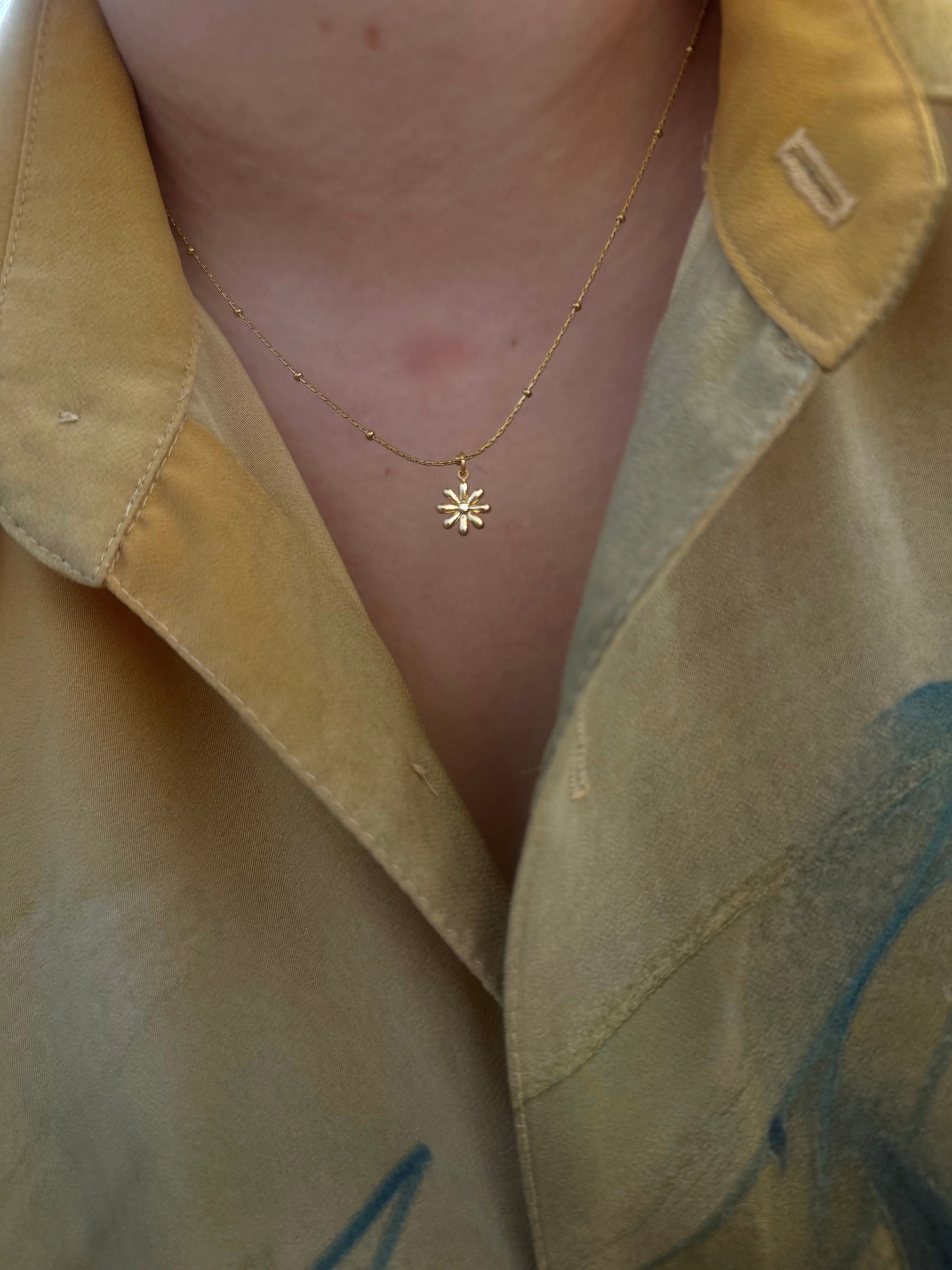 Petal Drift Chain Stainless Steel Necklace