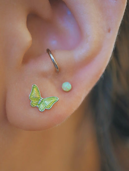 Butterfly surgical steel piercing