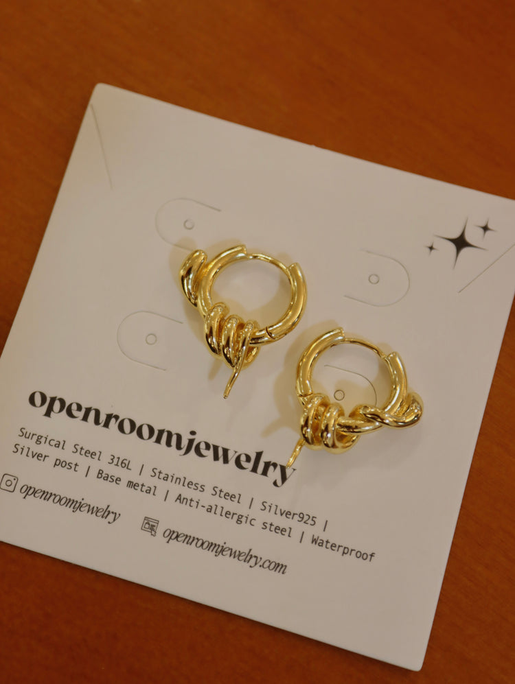 Snake wrap hoop earrings