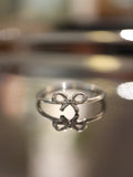 Mini ribbon stainless steel ring