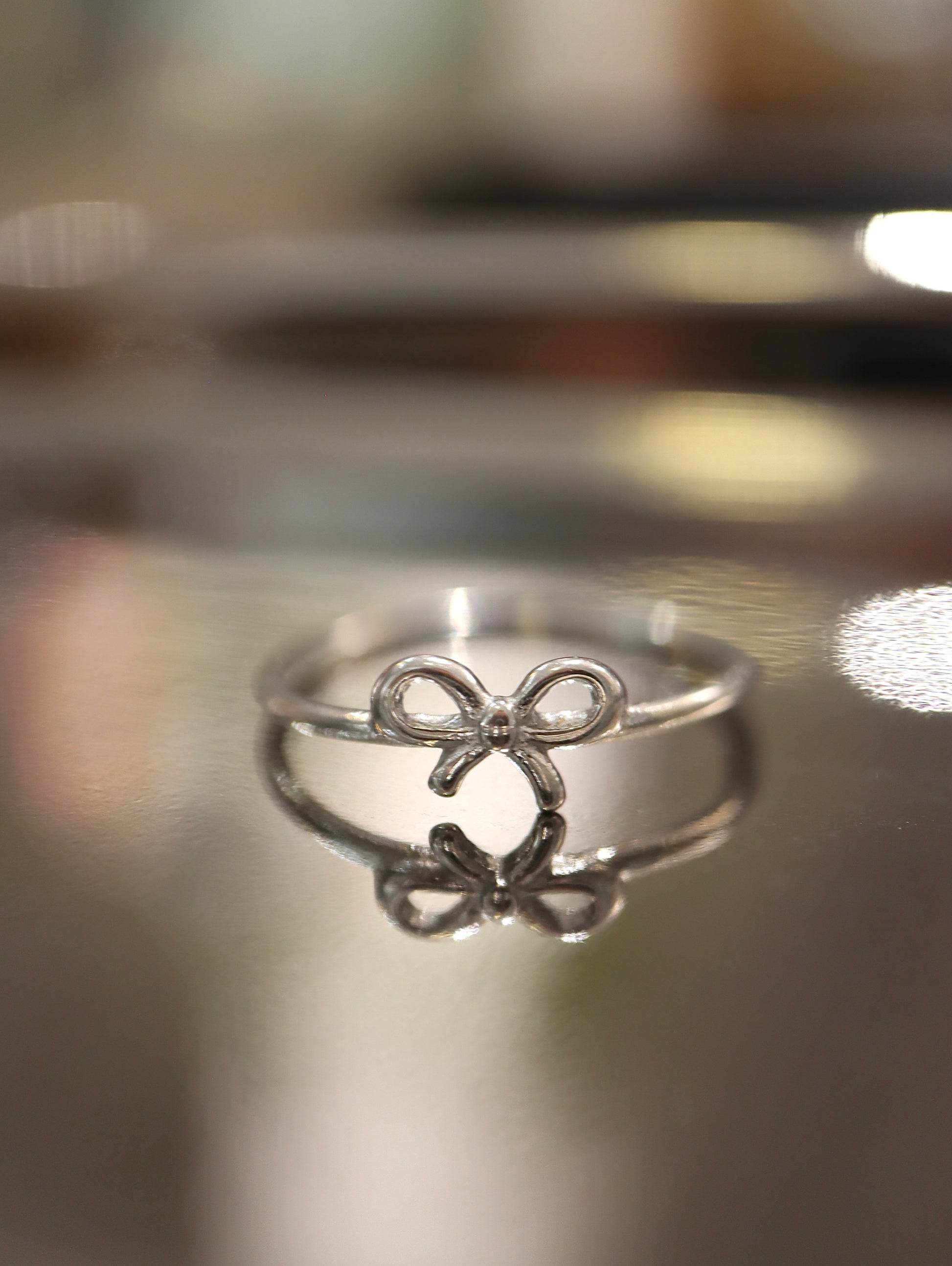 Mini ribbon stainless steel ring