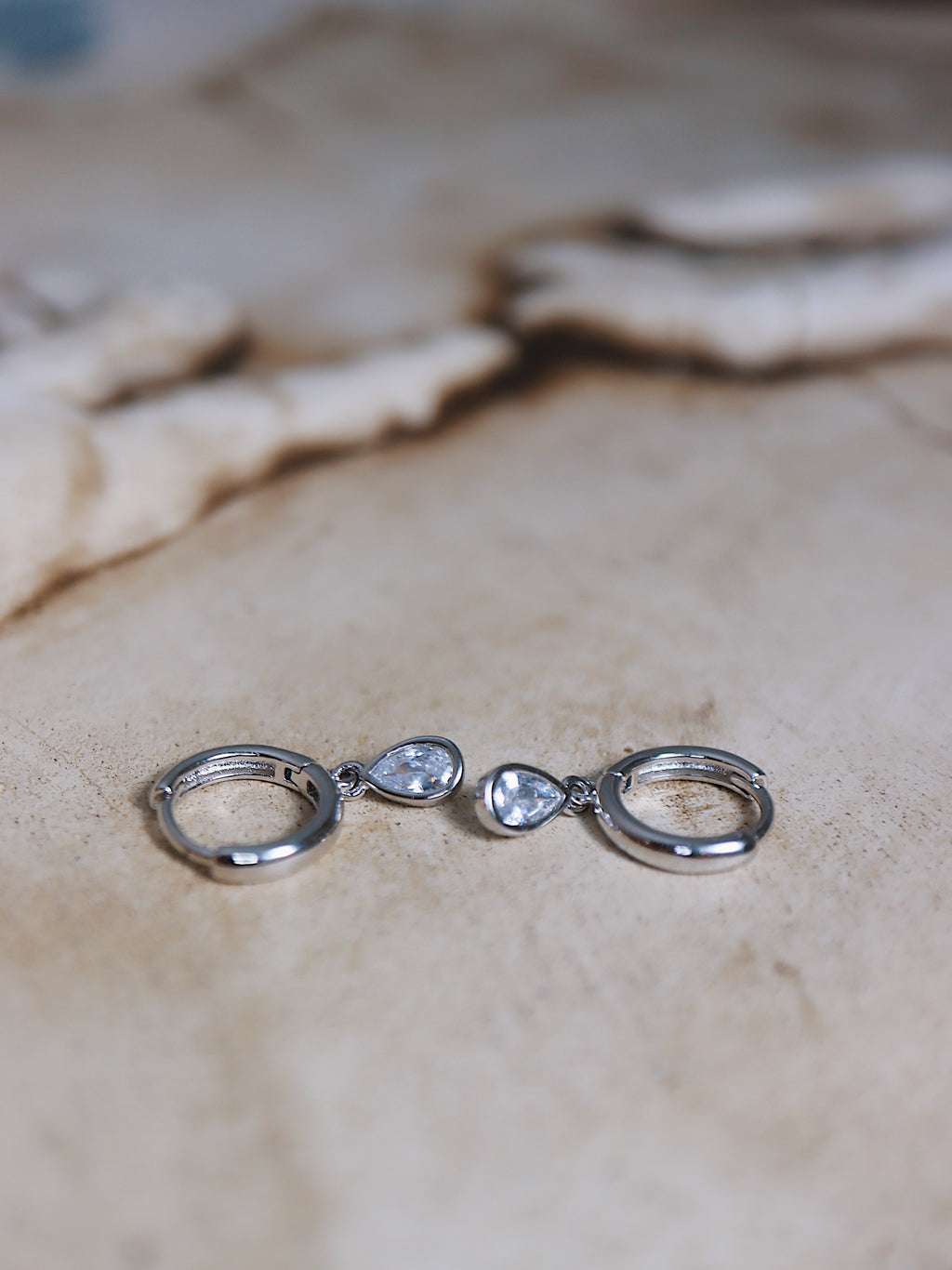 Drop teardrop cz S925 earrings