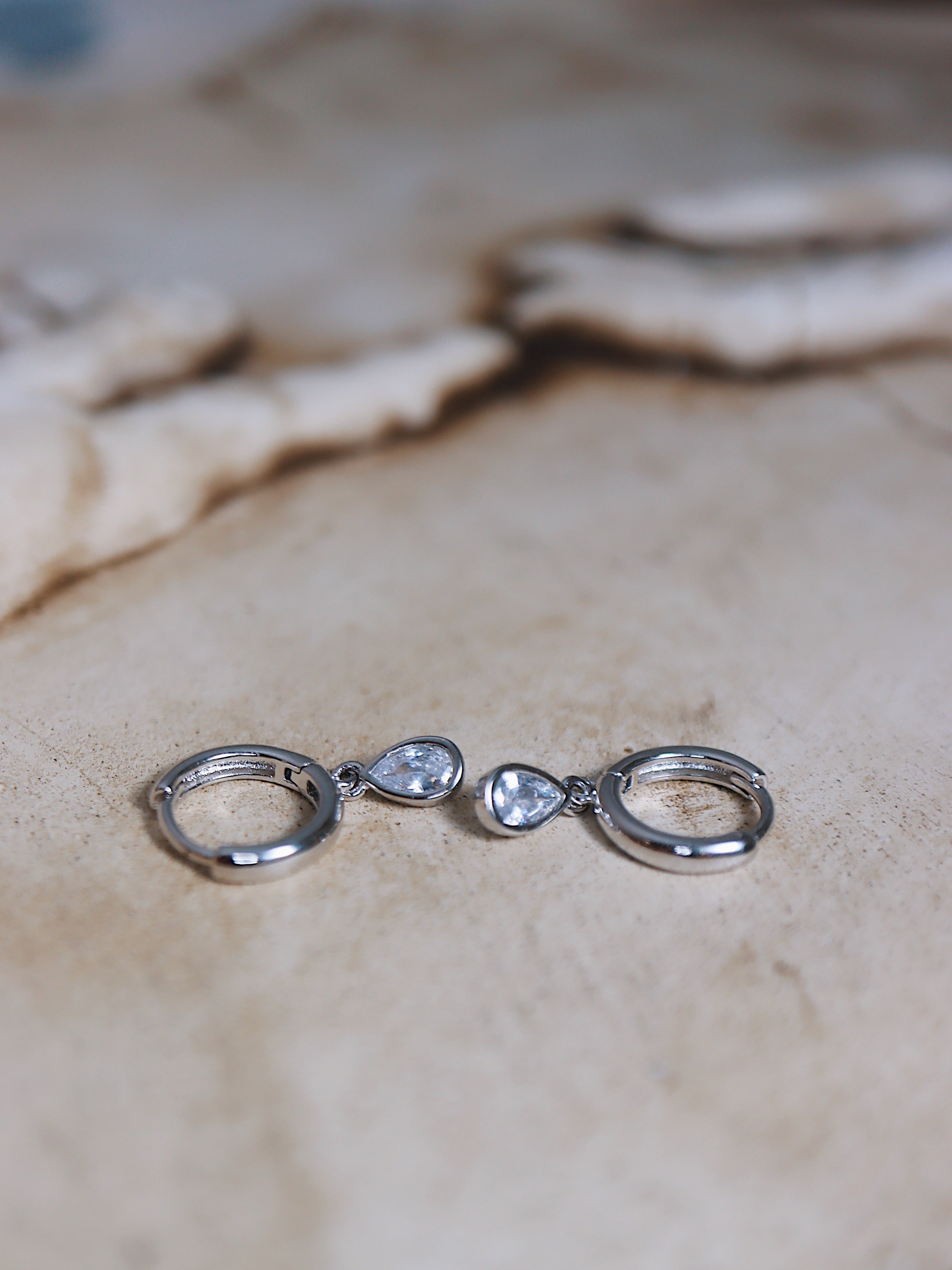 Drop teardrop cz S925 earrings