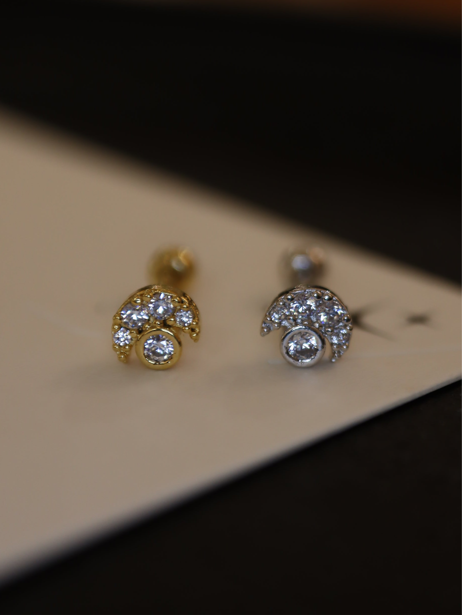 Cz silver925 piercing stud