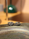 Daisy stainless steel hinged hoop earrings