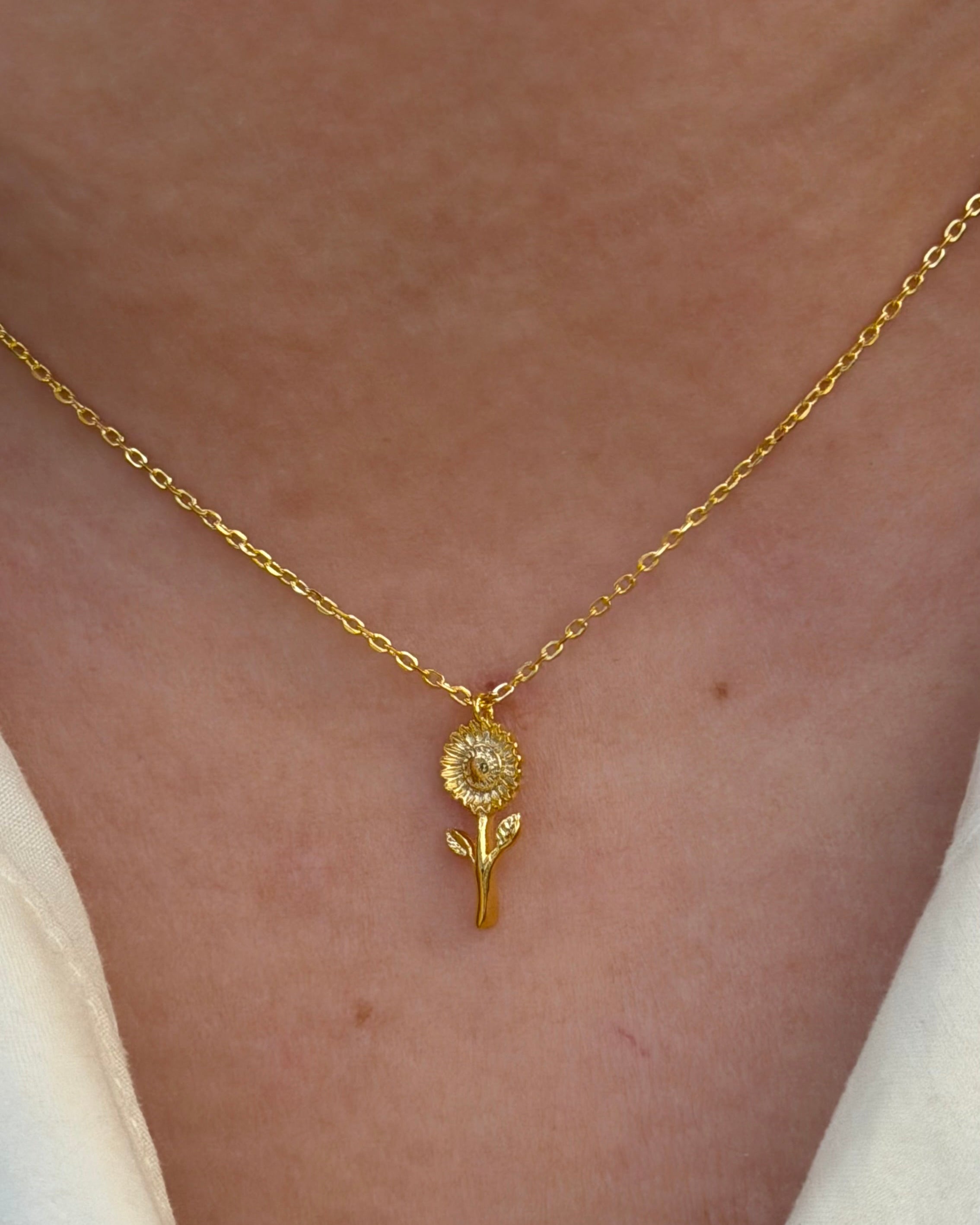 Sunflower necklace