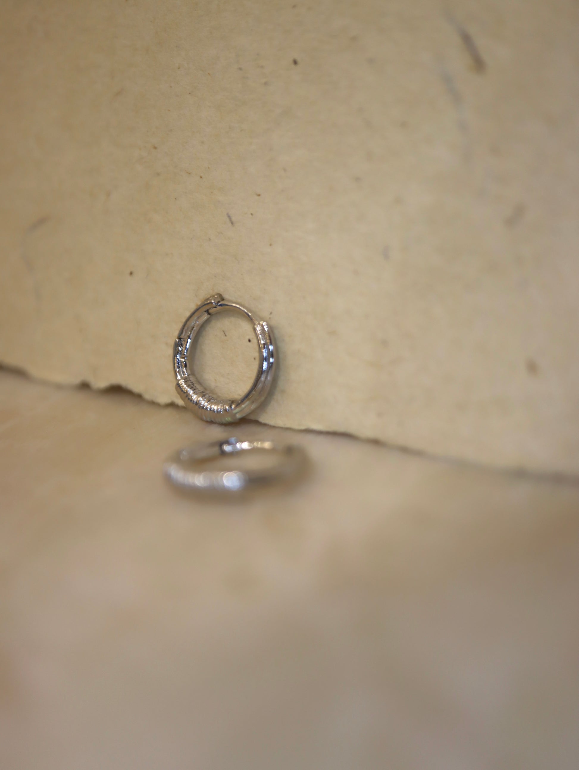 Half Braided Huggie Hoops Earrings