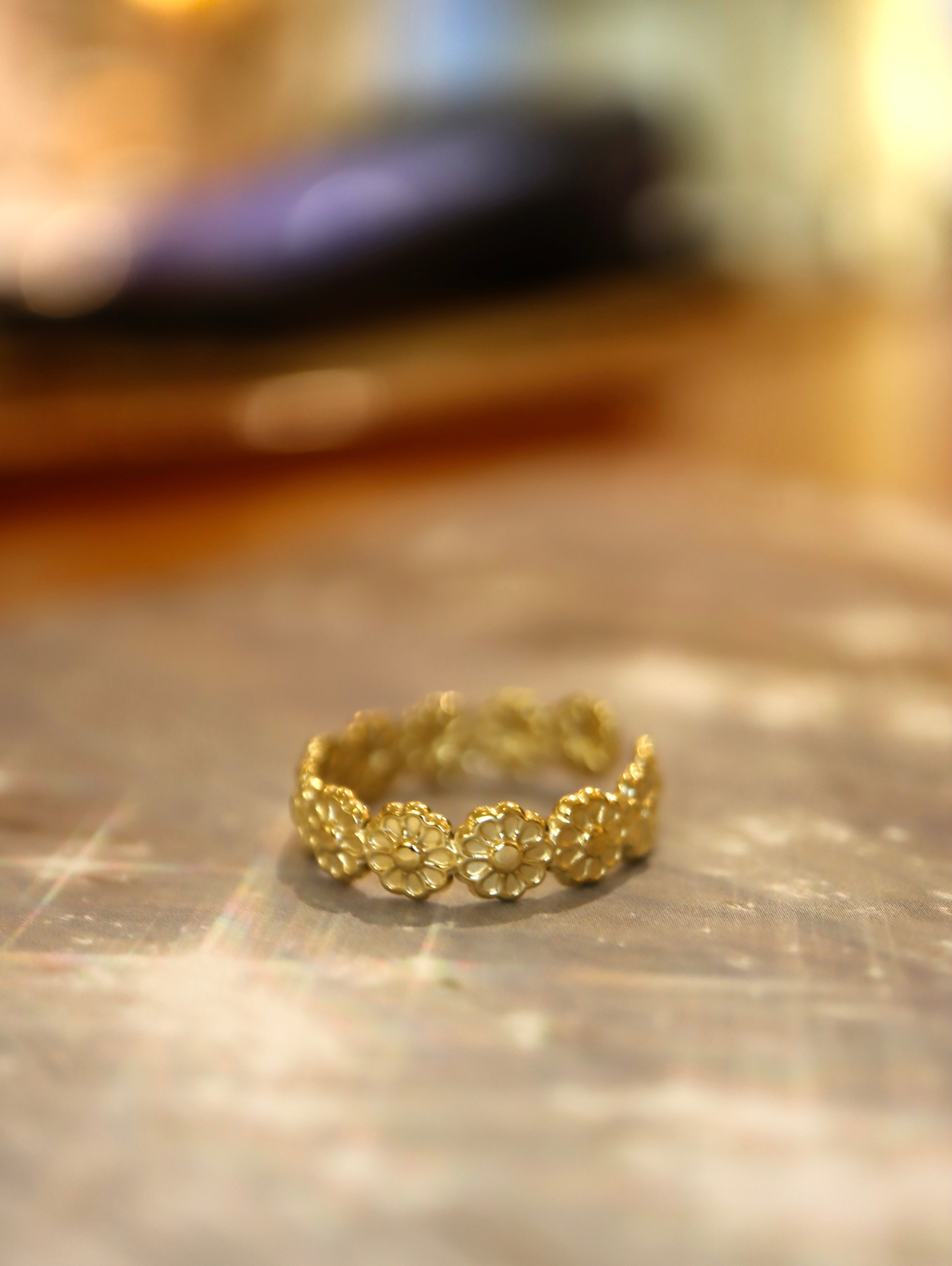 Daisy Band Open Size Stainless Steel Ring