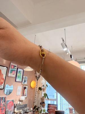 Mix tone stainless steel bracelet