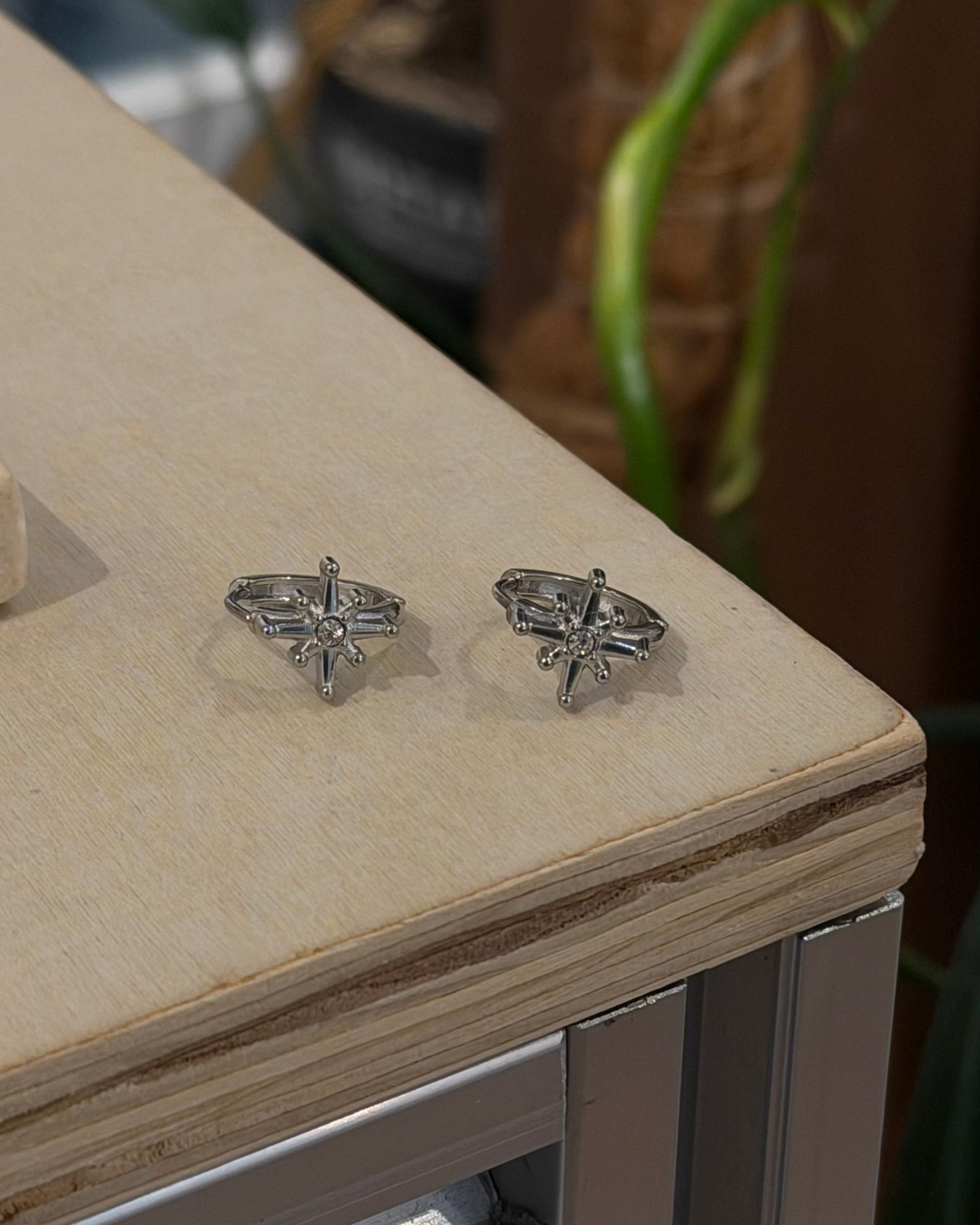 Starburst Stainless Steel Earrings