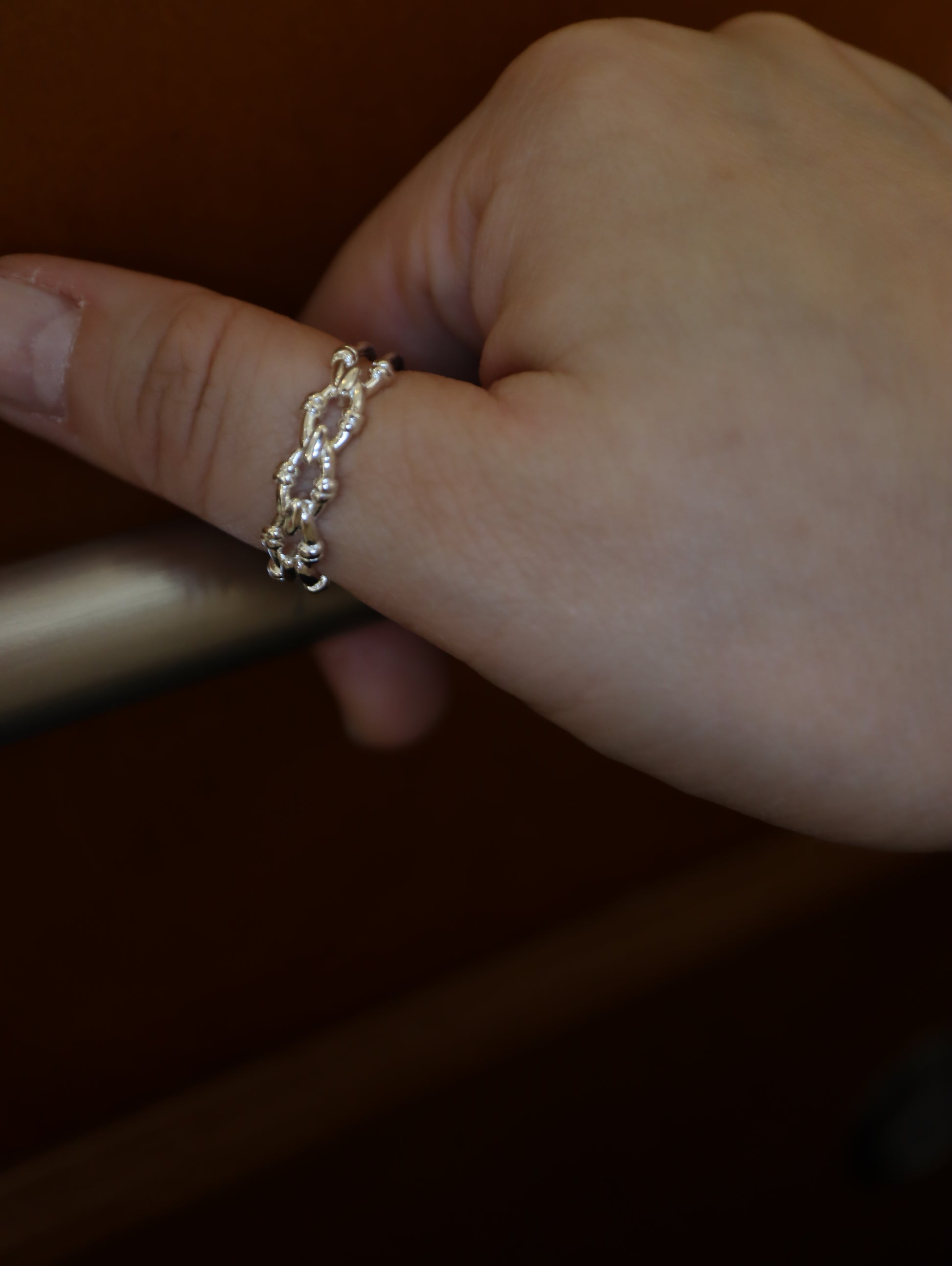 Interlock double silver925 ring