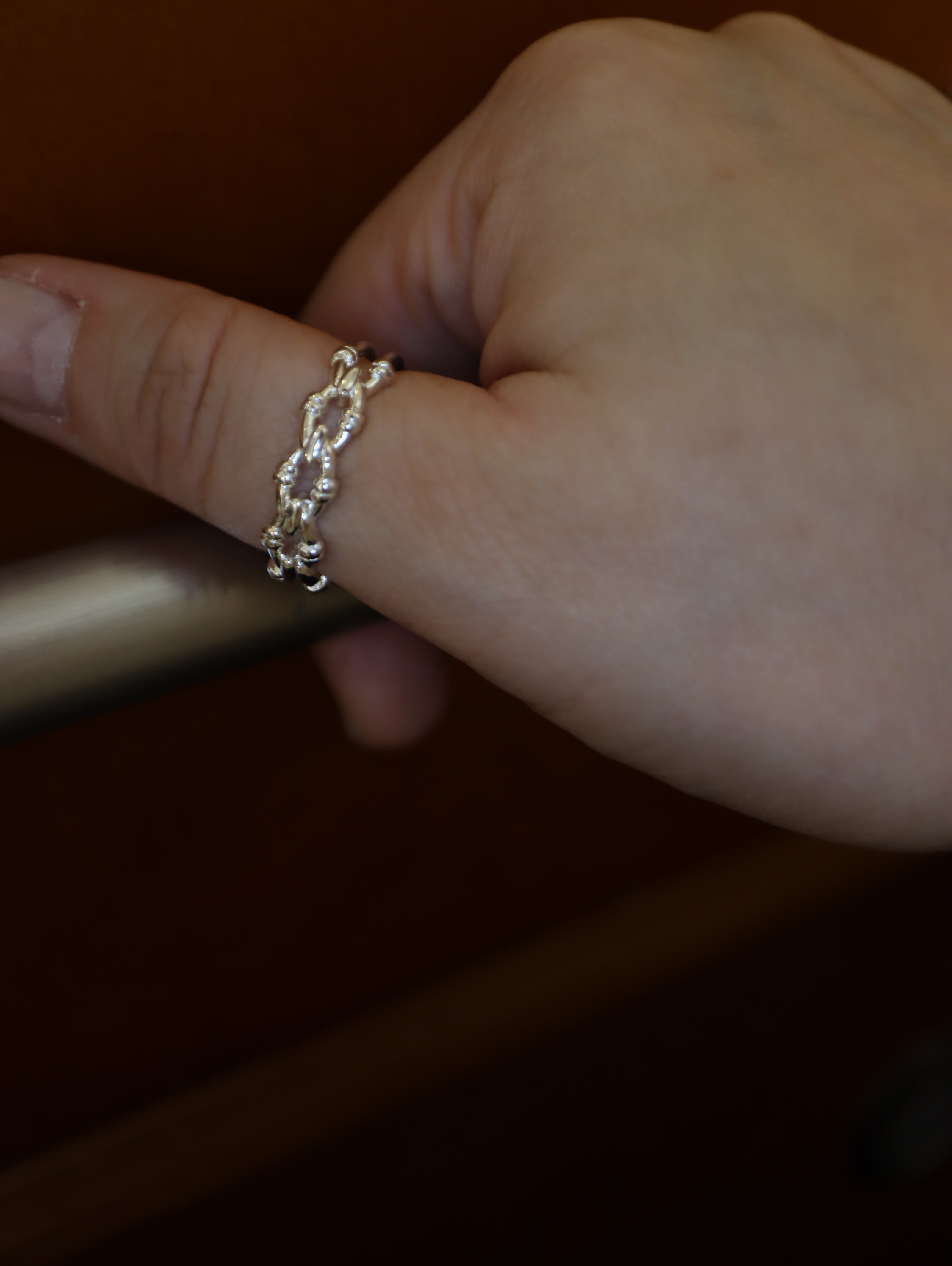 Interlock double silver925 ring
