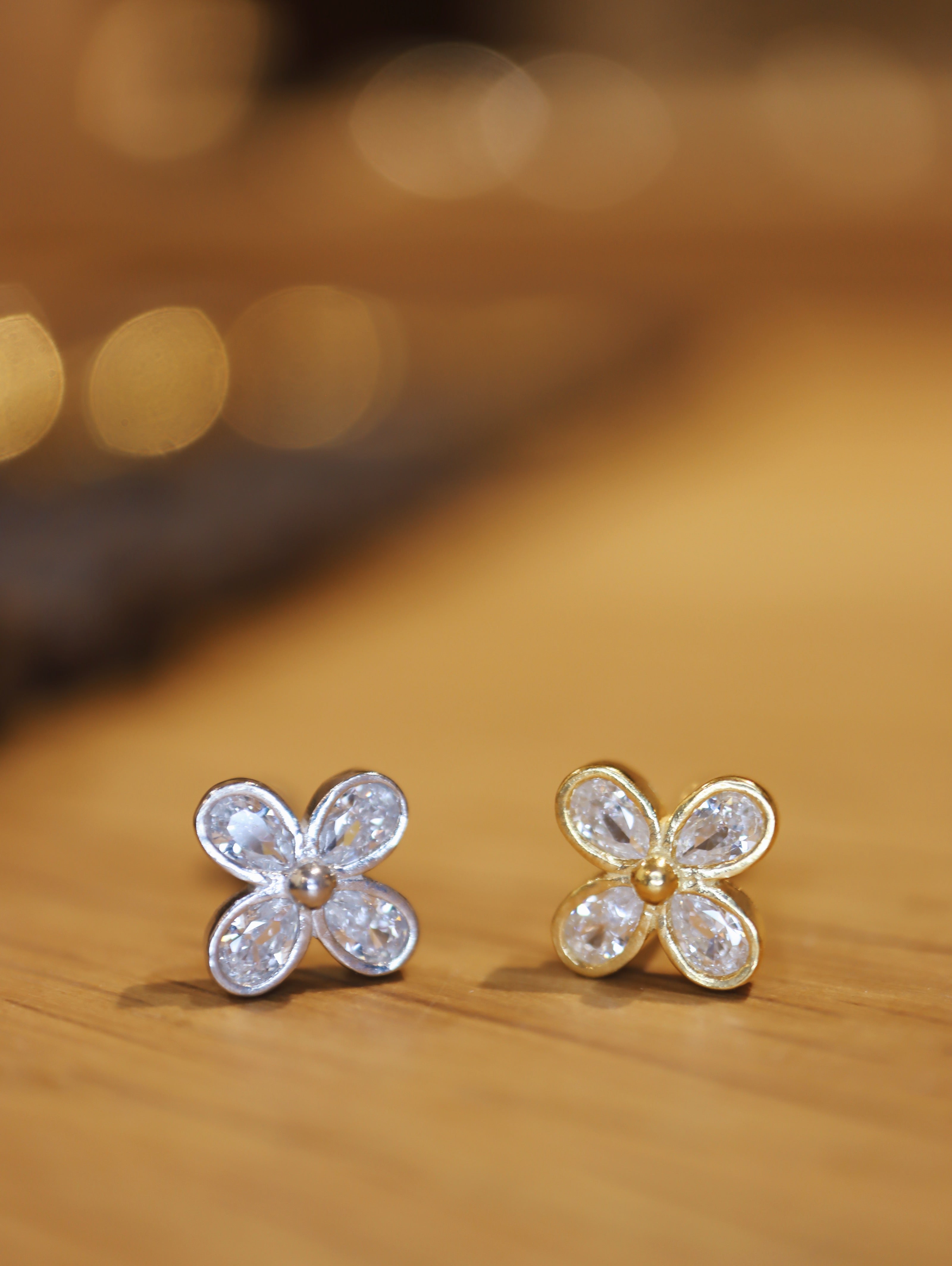 Cz 925 silver stud piercing earring (1pc)