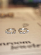 Lucent Line Huggie Hoop 925 Silver Earrings