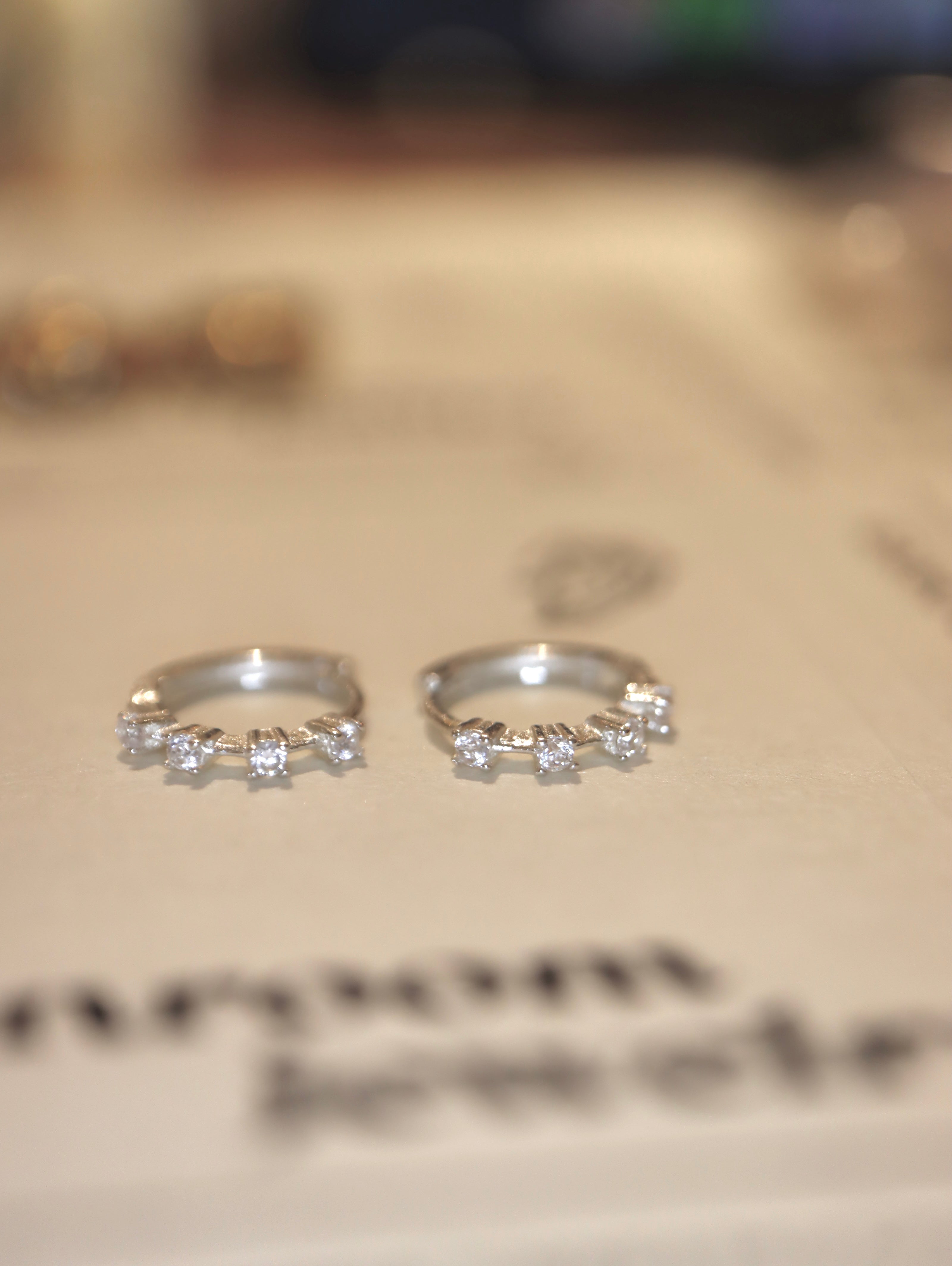 Lucent Line Huggie Hoop 925 Silver Earrings
