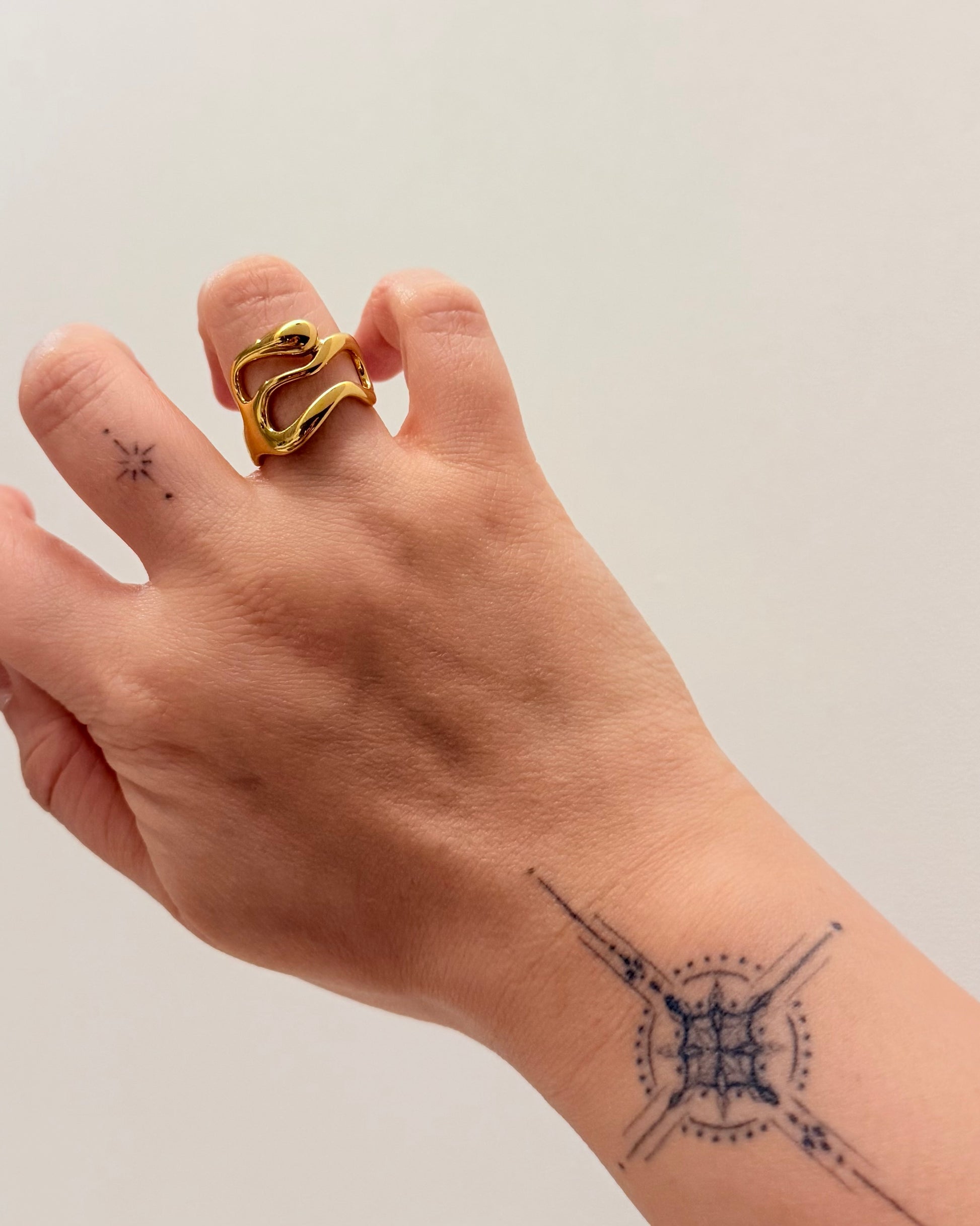 Stainless steel irregular shape ring