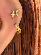 Twisted Wave Piercing Stud Surgical Steel Earring (1pc)