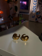 Swirl stainless steel earrings