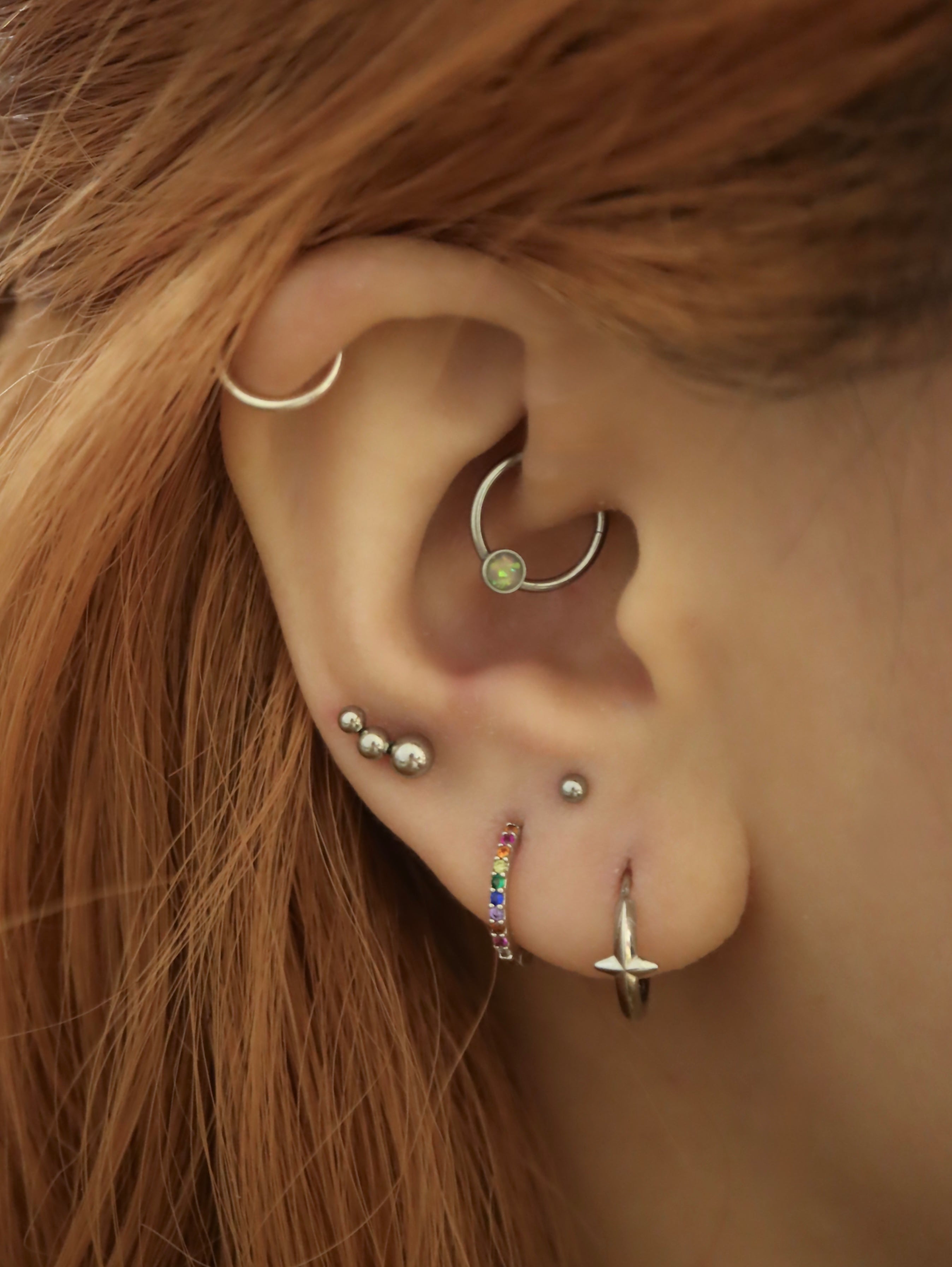 Cross hinged stainless steel earrings