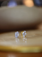Oval cz 925 silver piercing stud