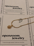 Petal Drift Chain Stainless Steel Necklace