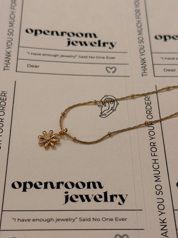 Petal Drift Chain Stainless Steel Necklace