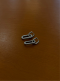 Interlock stainless steel earrings