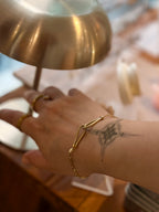Interlock stainless steel bracelet