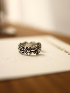 Antique flower 925 silver Earcuff
