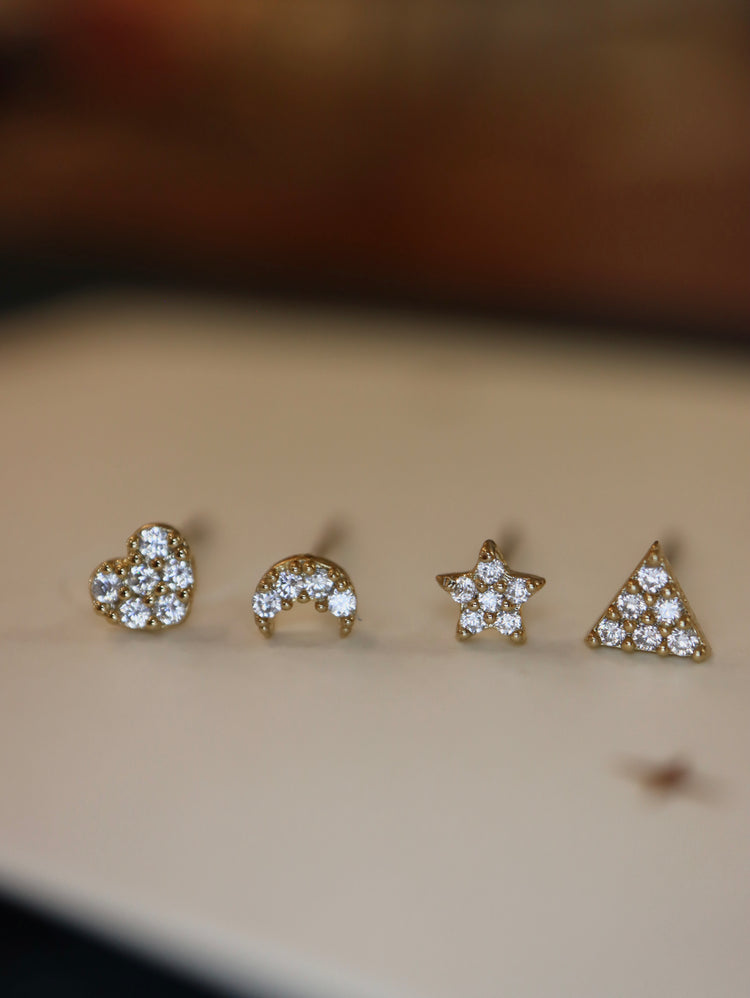 Celestial Whispers Stud Set (4pcs)