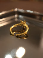 Gold Plumeria Flower Ring