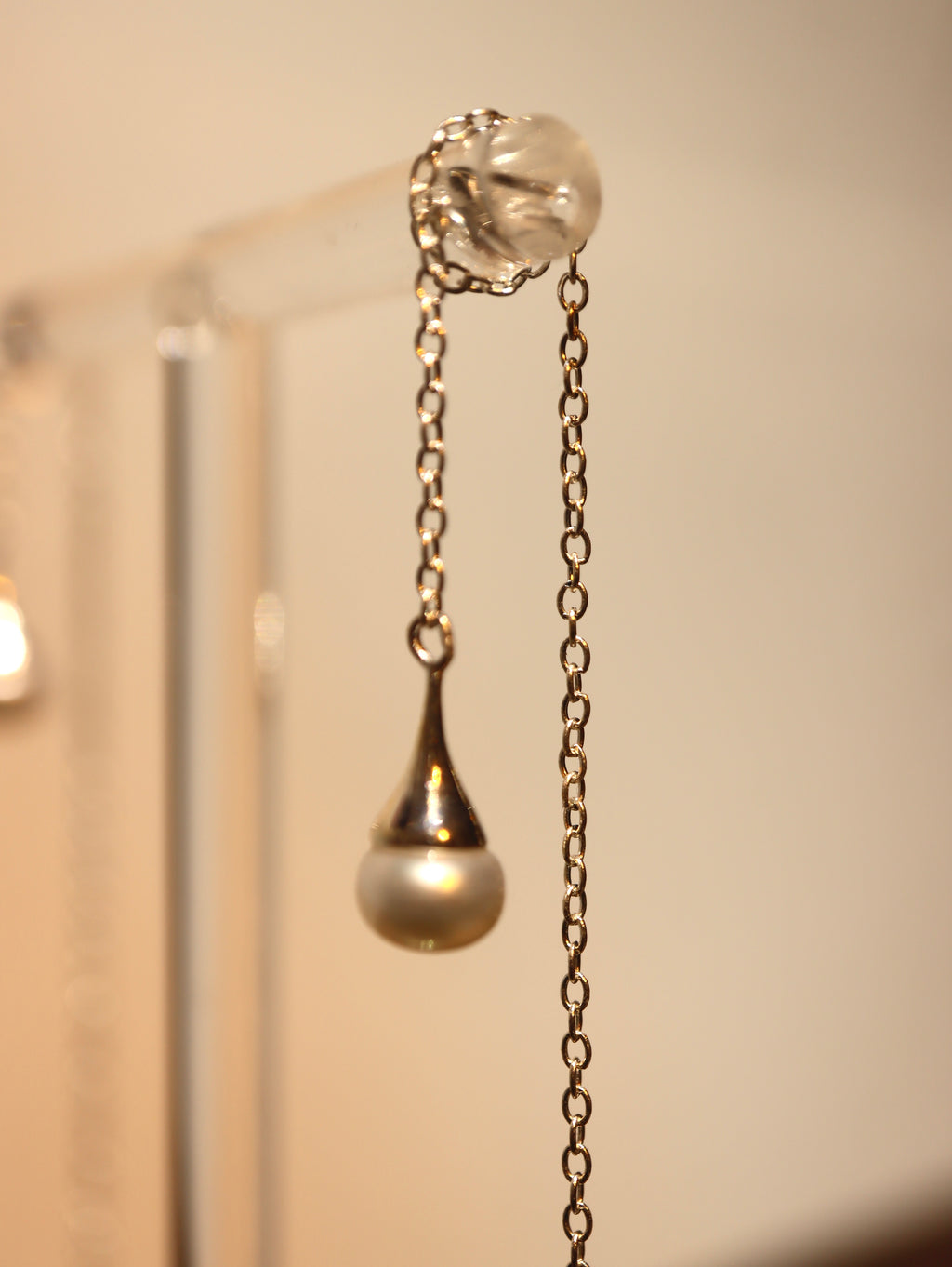 Long drop 925 silver earrings