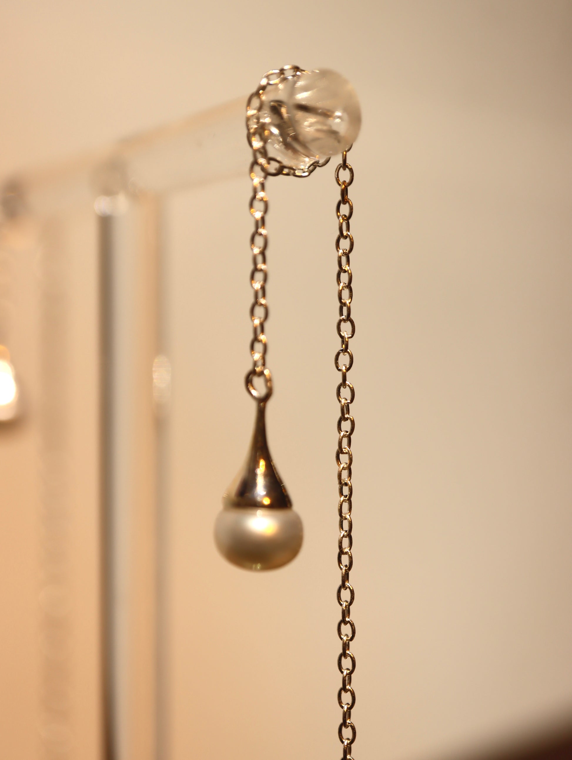 Long drop 925 silver earrings