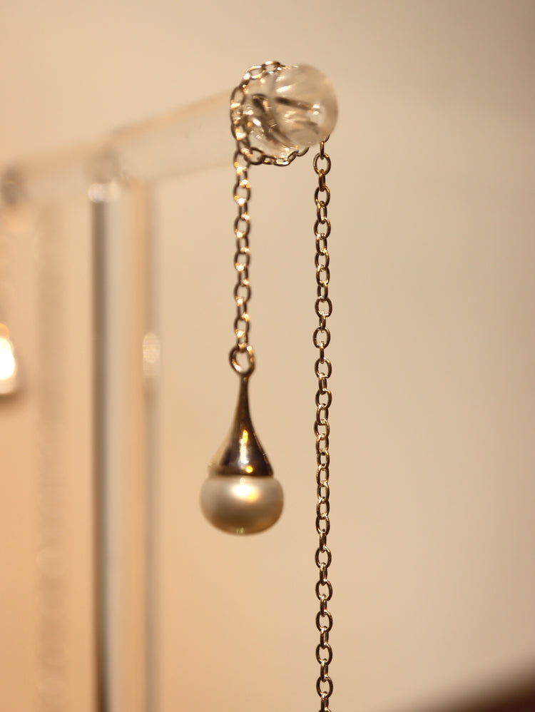 Long drop 925 silver earrings