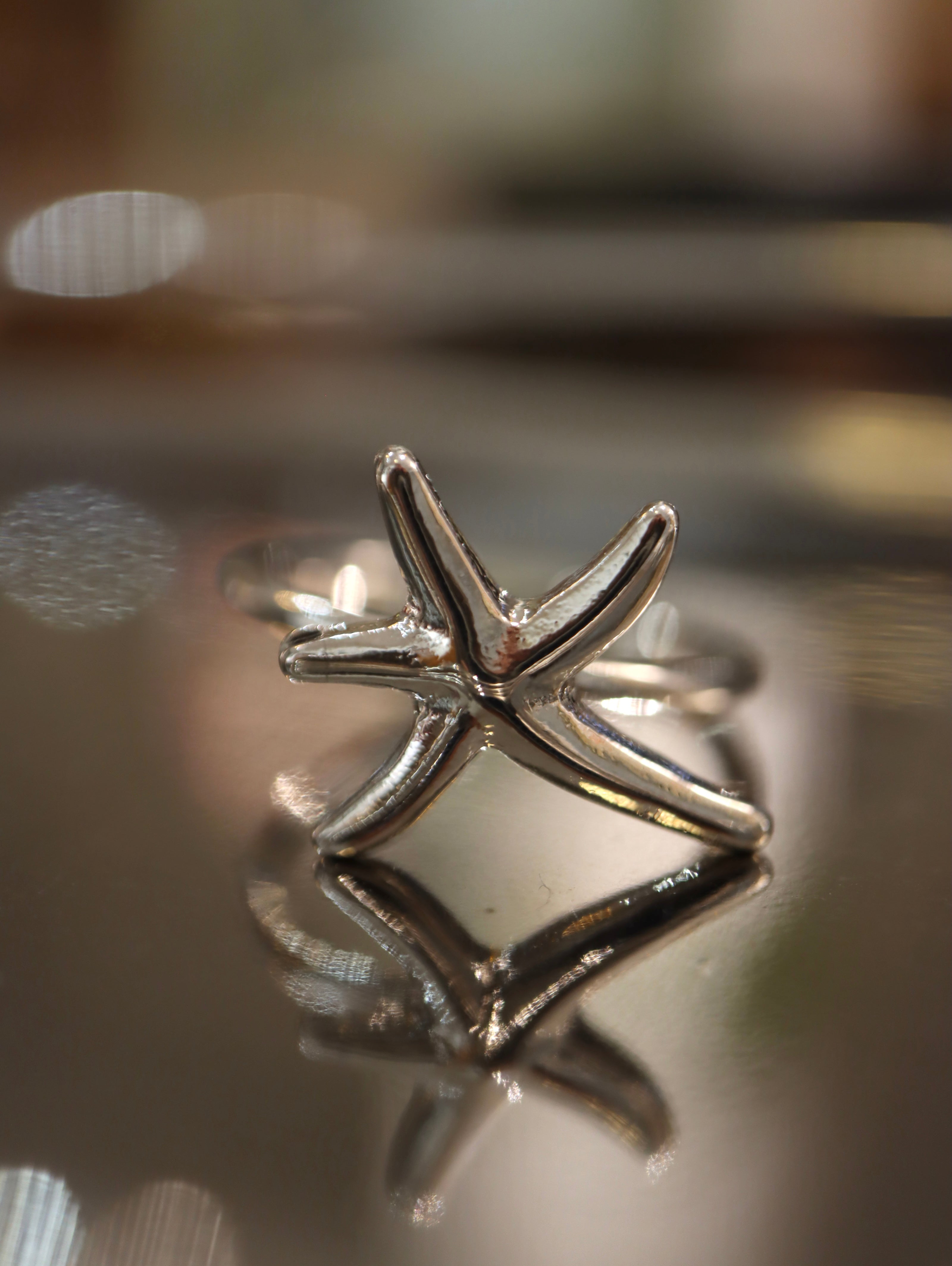 Starfish brass ring