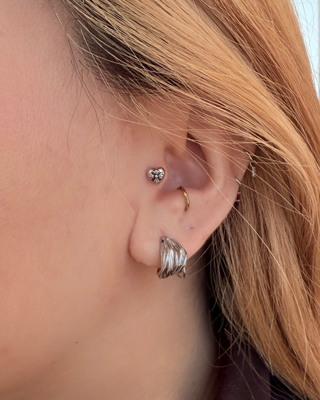 Heart surgical steel 316L stud piercing