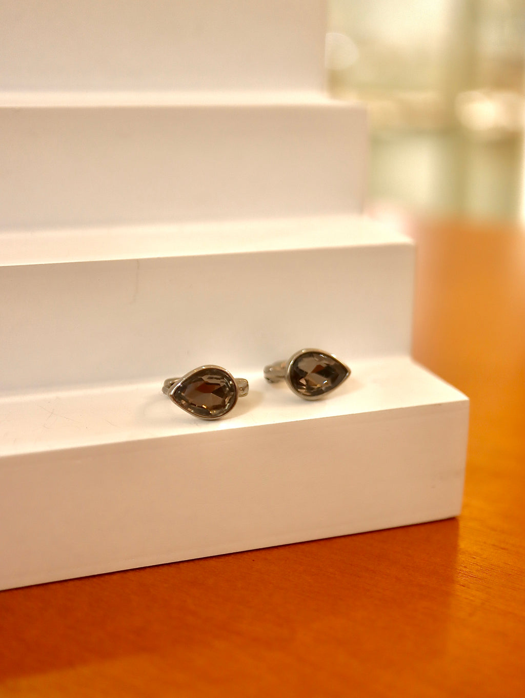 Noir Nebula Teardrop surgical steel earrings