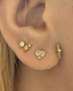 Seraphina Heart Stud Surgical Steel Piercing Earring