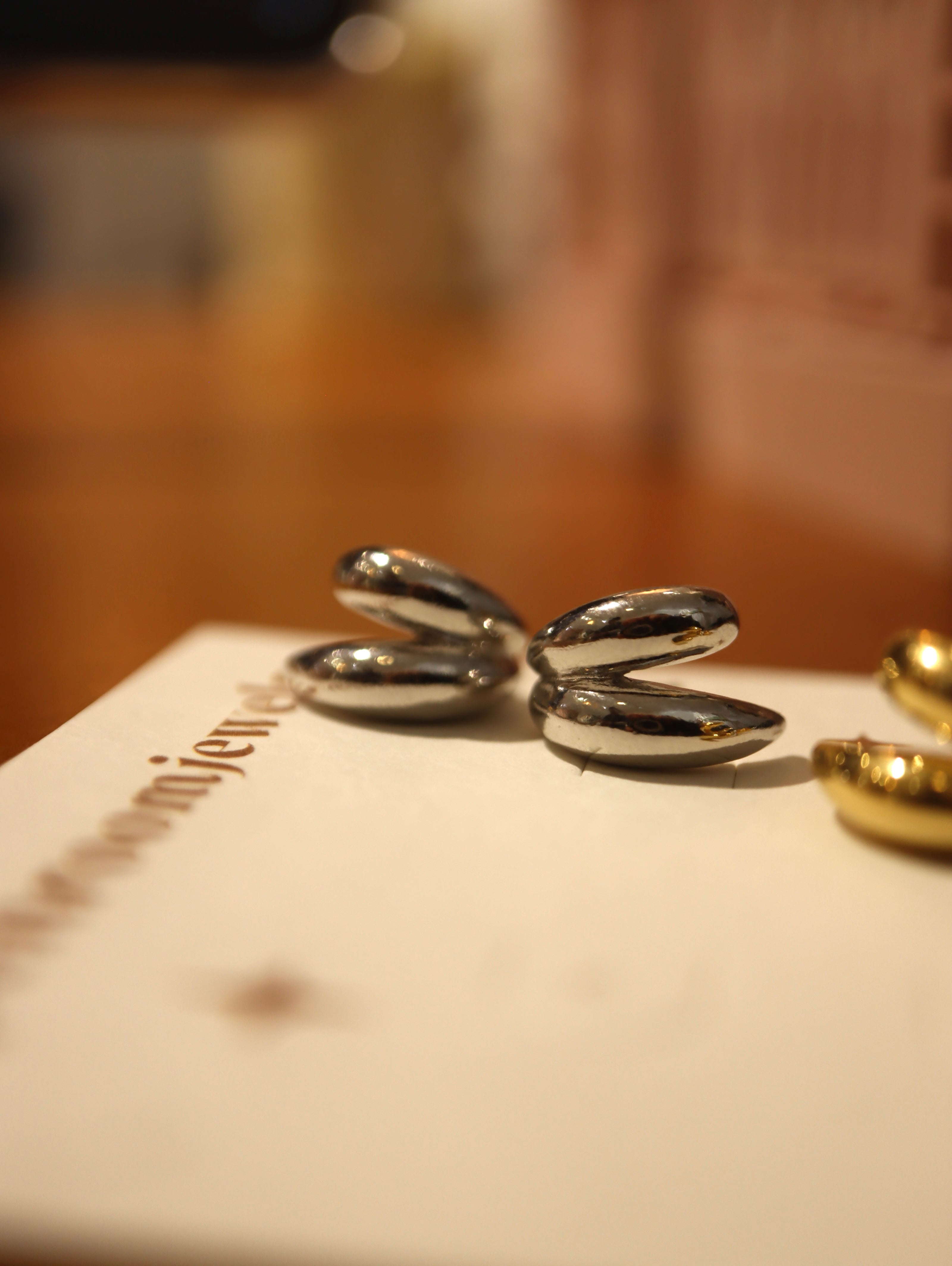 Echo brass earrings