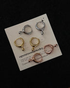 Hoop with Teardrop Drop Earrings