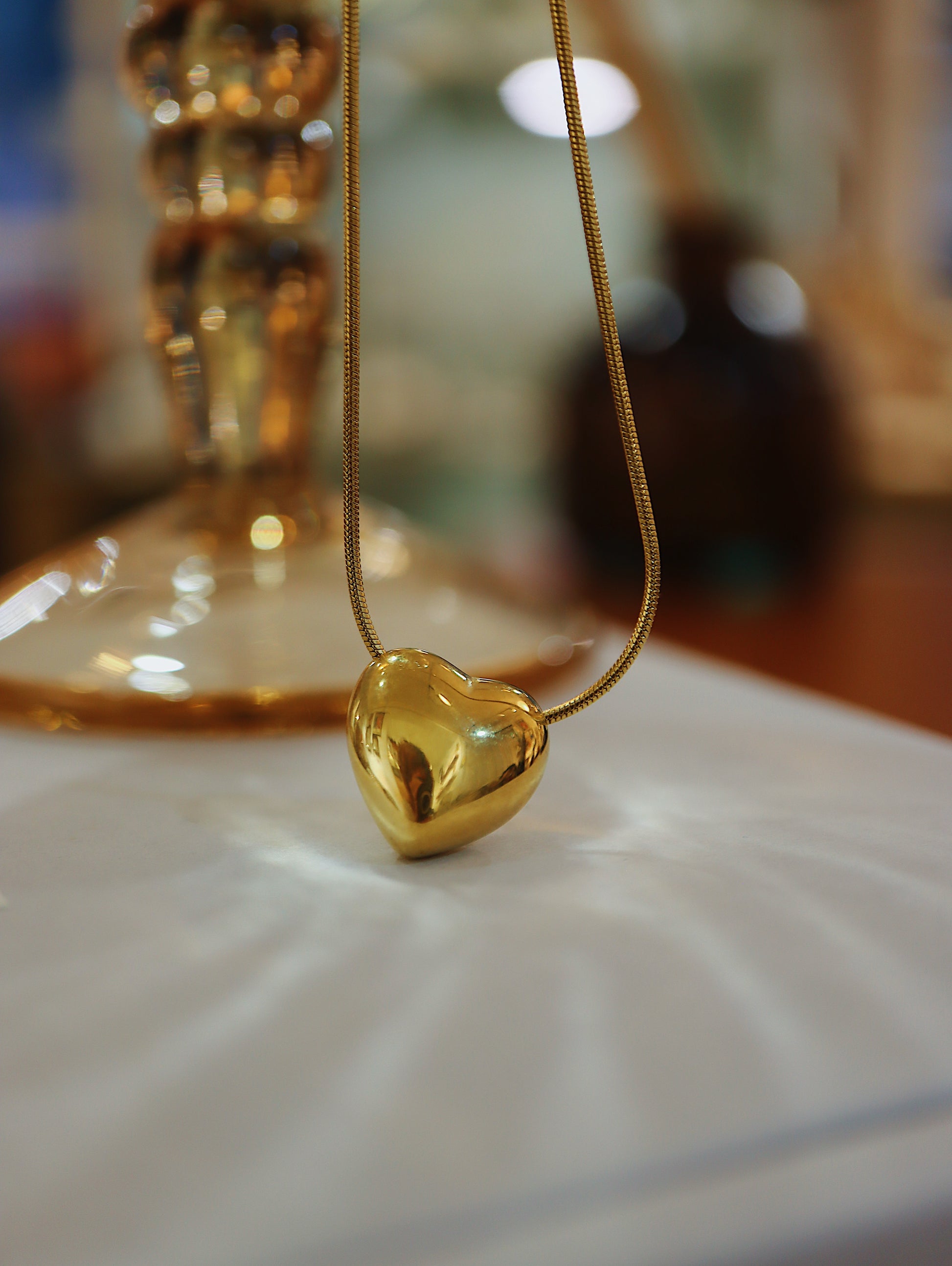 Heart stainless steel waterproof necklace