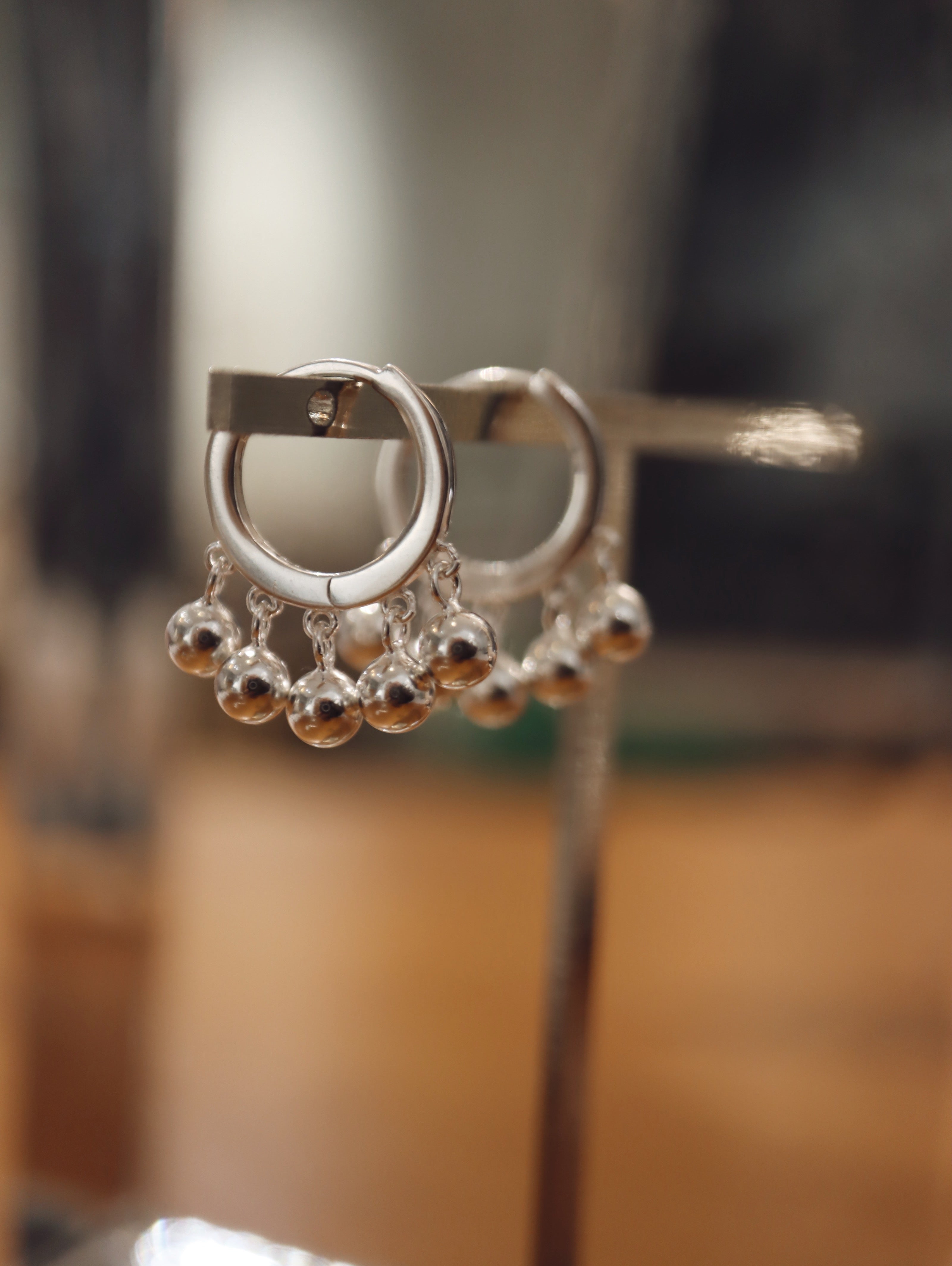 Drop balls 925 silver earrings